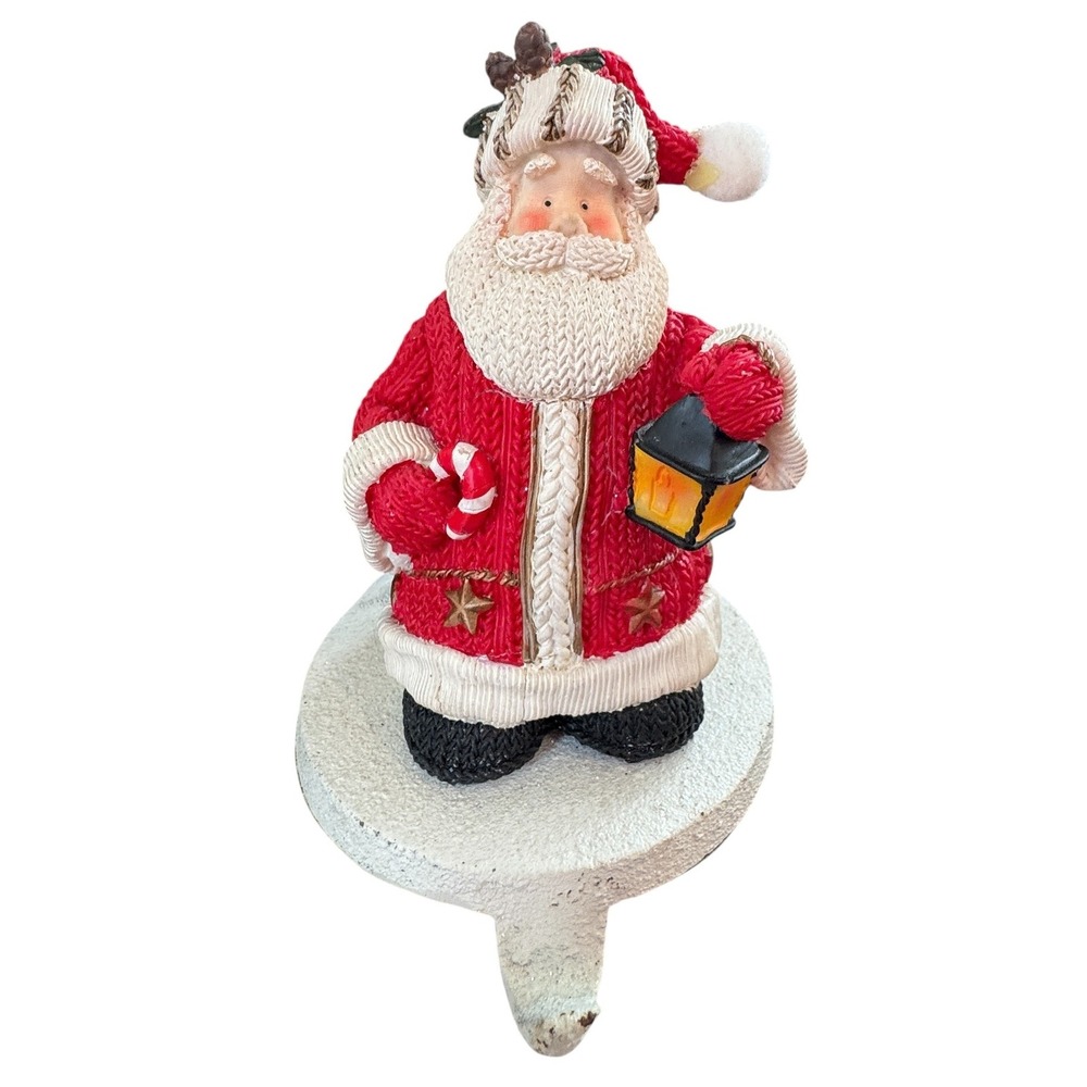 Santa Claus Stocking Hanger Cardinal Birdhouse Texture Resin mantle decor‎